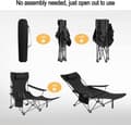 Miniatyrbillede 7 af 9: Rootz Ultimate Outdoor Foldestol - Justerbar liggestol - Bærbar fiskestol - Alsidig, holdbar, let - 600D Oxford stof - 115 cm x 88,5 cm x 84 cm (sidde