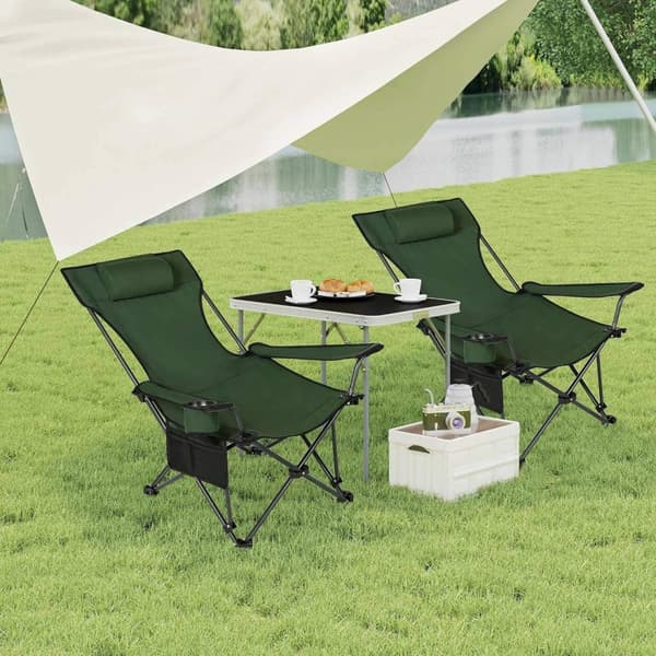 Rootz Ultimate Outdoor -taitettava tuoli - Säädettävä kalastustuoli - Kannettava retkeilytuoli - Kevyt, tukeva, mukava - 600D Oxford -kangas - 115cm x
