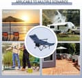 Miniatyrbild 4 av 9: Rootz Ultimate Outdoor Folding Chair - Justerbar Fiskestol - Bärbar campingsits - Justerbar, lätt, slitstark - 115cm x 88,5cm x 84cm (sittande), 160cm