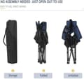 Miniatyrbild 7 av 9: Rootz Ultimate Outdoor Folding Chair - Justerbar Fiskestol - Bärbar campingsits - Justerbar, lätt, slitstark - 115cm x 88,5cm x 84cm (sittande), 160cm