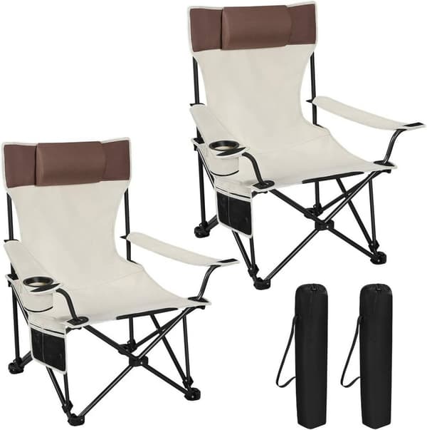 Rootz Ultimate Outdoor Folding Chair - Bærbar Stol - Justerbar Lounge Chair - Slidstærkt 600D Oxford stof - Let og kompakt - Justerbart ryglæn - 58,5