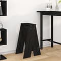 Miniatyrbillede 4 af 10: vidaXL taburetter 2 stk. 40x40x75 cm massivt fyrretræ sort -  Foldestole