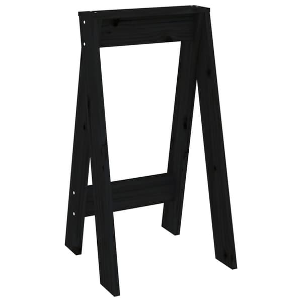 vidaXL taburetter 2 stk. 40x40x75 cm massivt fyrretræ sort -  Foldestole