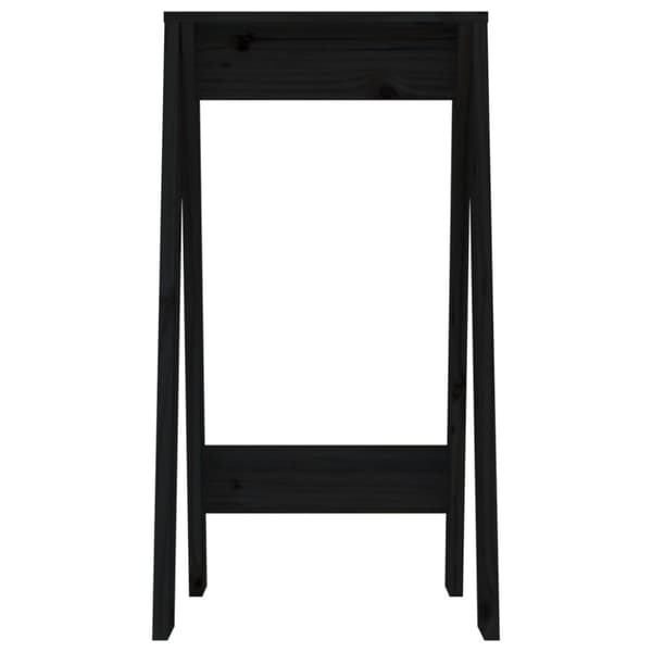 vidaXL taburetter 2 stk. 40x40x75 cm massivt fyrretræ sort -  Foldestole