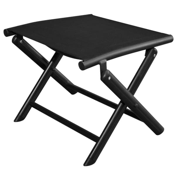 vidaXL foldbar fodskammel aluminium og textilene sort -  Foldestole