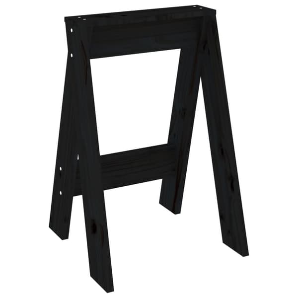 vidaXL taburetter 2 stk. 40x40x60 cm massivt fyrretræ sort -  Foldestole
