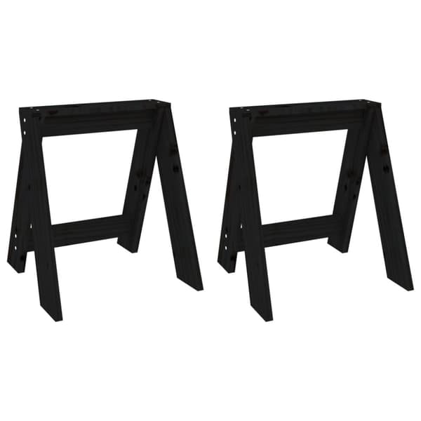 vidaXL Jakkarat 2 kpl musta 40x40x45 cm täysi mänty -  Kokoontaitettavat tuolit & jakkarat