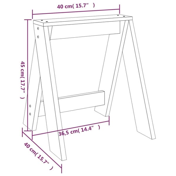 vidaXL Jakkarat 2 kpl musta 40x40x45 cm täysi mänty -  Kokoontaitettavat tuolit & jakkarat
