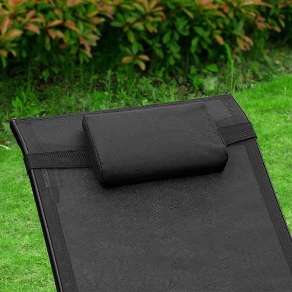 Rootz Garden Lounger - Sammenfoldelig liggestol - Liggestol - Holdbart syntetisk fiberstof - Body-Contouring Design - Pladsbesparende sammenfoldelig f