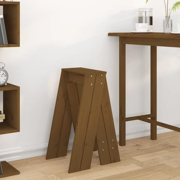 The Living Store Pallar 2 st honungsbrun 40x40x75 cm massiv furu -  Fällstolar & -pallar
