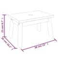Miniatyrbillede 9 af 9: The Living Store trinstol 38x26x22 cm massivt akacietræ -  Foldestole