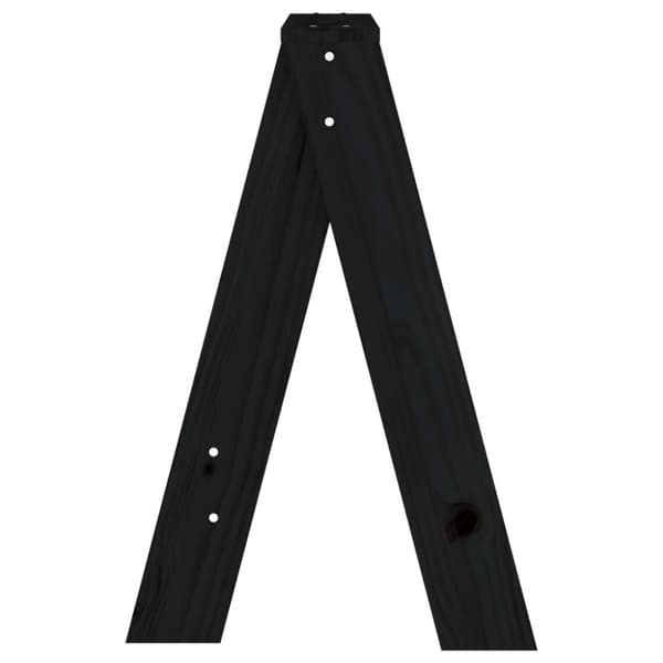 The Living Store taburetter 2 stk. 40x40x60 cm massivt fyrretræ sort -  Foldestole