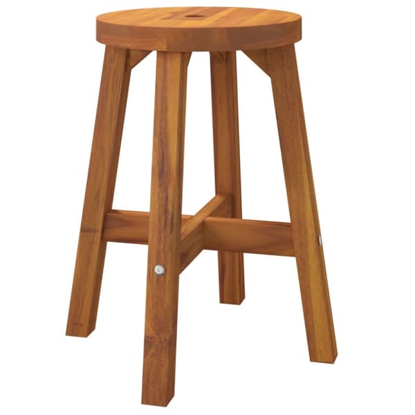 Pall brun 38x38x45 cm rund massivt akaciaträ - Pall - Pallar - Home & Living