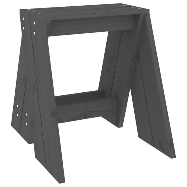 Pallar 2 st grå 40x40x45 cm massiv furu - Pall - Pallar - Home & Living