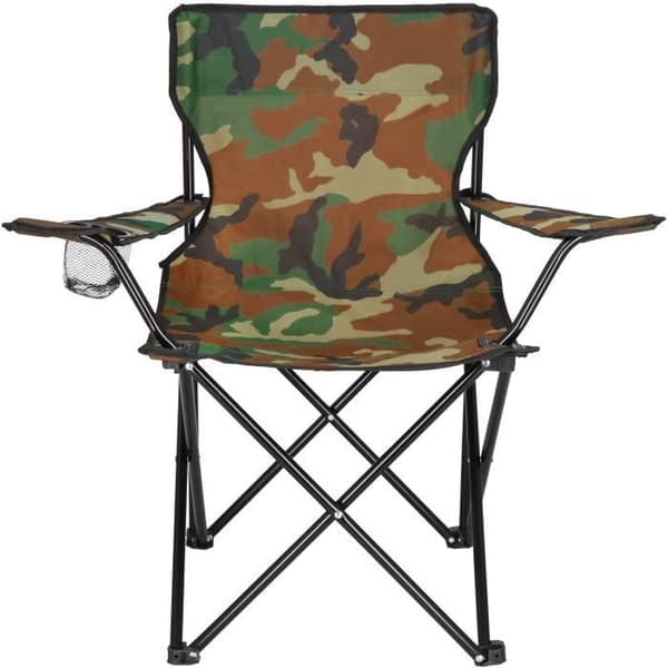 Fällbar campingstol - SPRINGOS - Angelstol - Militärfärg - 120 kg - Transportväska inkluderad