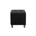 Miniatyrbild 2 av 3: Taburett - SEYSSEL - Antik Glans - Svart - Tyg 100% polyester - Nutida design