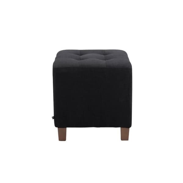 Taburett - SEYSSEL - Antik Glans - Svart - Tyg 100% polyester - Nutida design