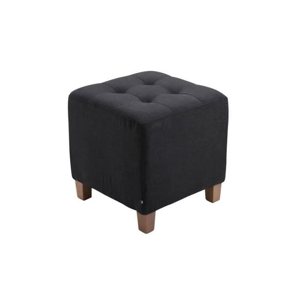 Taburett - SEYSSEL - Antik Glans - Svart - Tyg 100% polyester - Nutida design