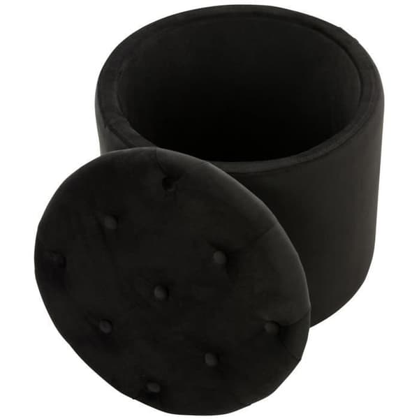 Patin Velvet Puff Pall - Trendiga möbler - Svart - Tyg