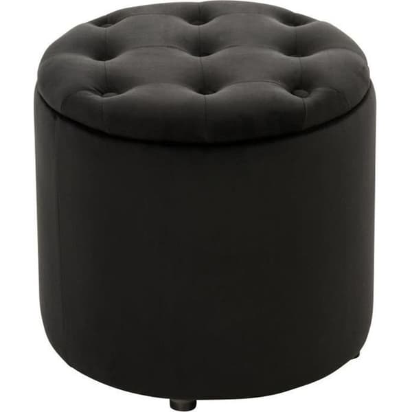 Patin Velvet Puff Pall - Trendiga möbler - Svart - Tyg