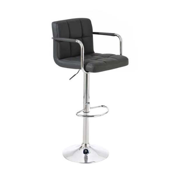 CLP LUCY V2 kökspall med krom utseende &amp; PU täckt, 11 färger att välja mellan, justerbar i höjd 63 - 84 cm, 360°...