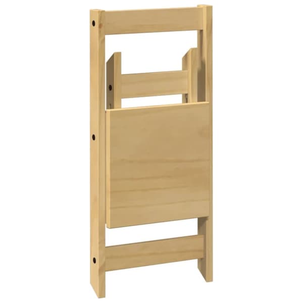 vidaXL spisebordsstole 4 stk. Corona foldbare massivt fyrretræ brun
