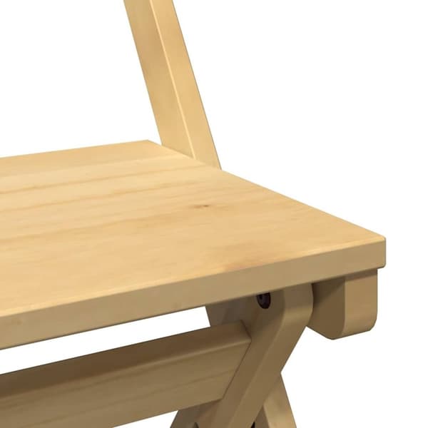 vidaXL spisebordsstole 4 stk. Corona foldbare massivt fyrretræ brun