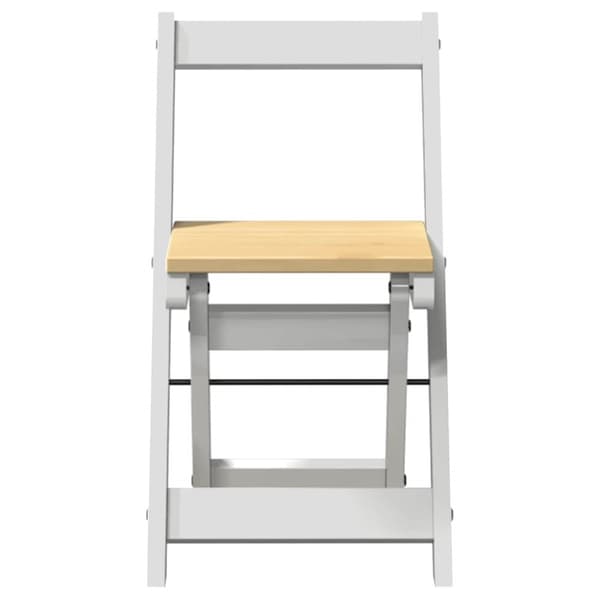 vidaXL spisebordsstole 4 stk. Corona foldbare massivt fyrretræ hvid