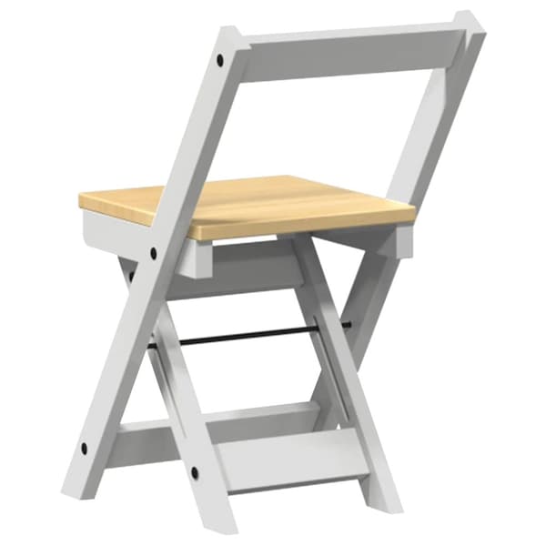 vidaXL spisebordsstole 4 stk. Corona foldbare massivt fyrretræ hvid