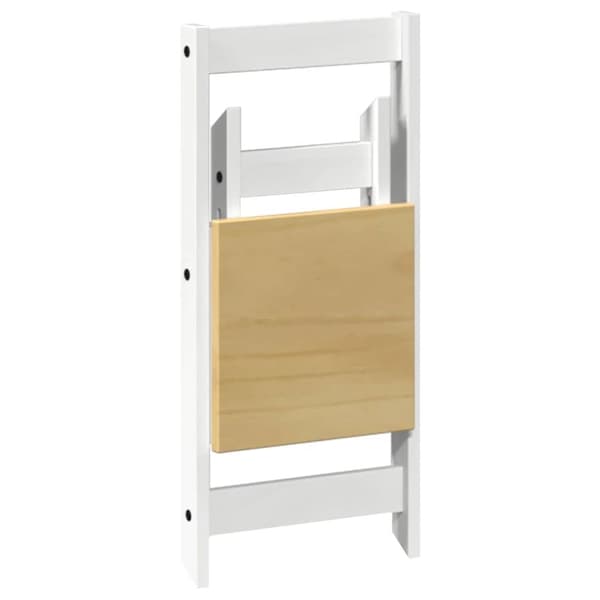 vidaXL spisebordsstole 4 stk. Corona foldbare massivt fyrretræ hvid