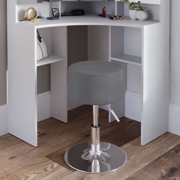 Vicco Designer Pall, Grå, 33 x 67 cm för sminkbord