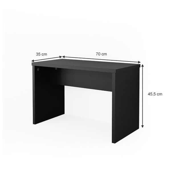 Vicco Bänk, Svart, 70 cm för sminkbord
