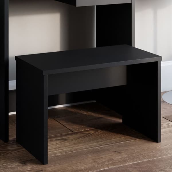 Vicco Bänk, Svart, 70 cm för sminkbord