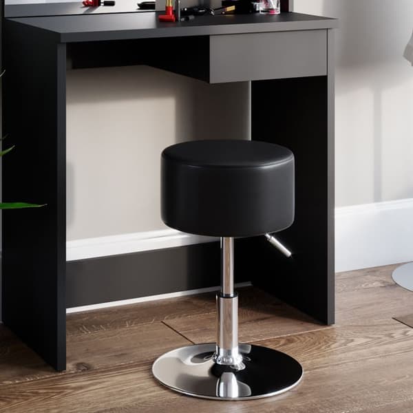 Vicco Designer Pall, Svart, 33 x 67 cm för sminkbord
