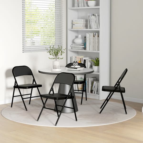 Rootzin kokoontaitettava tuolisarja 4 - metallirunko - Pehmustettu istuin - Tapahtumaistuimet - Helppo säilytys - Tukeva muotoilu - 45 cm x 46 cm x 78