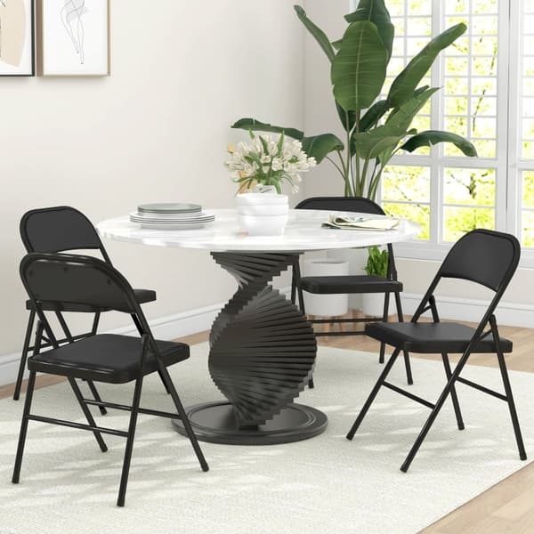 Rootzin kokoontaitettava tuolisarja 4 - metallirunko - Pehmustettu istuin - Tapahtumaistuimet - Helppo säilytys - Tukeva muotoilu - 45 cm x 46 cm x 78
