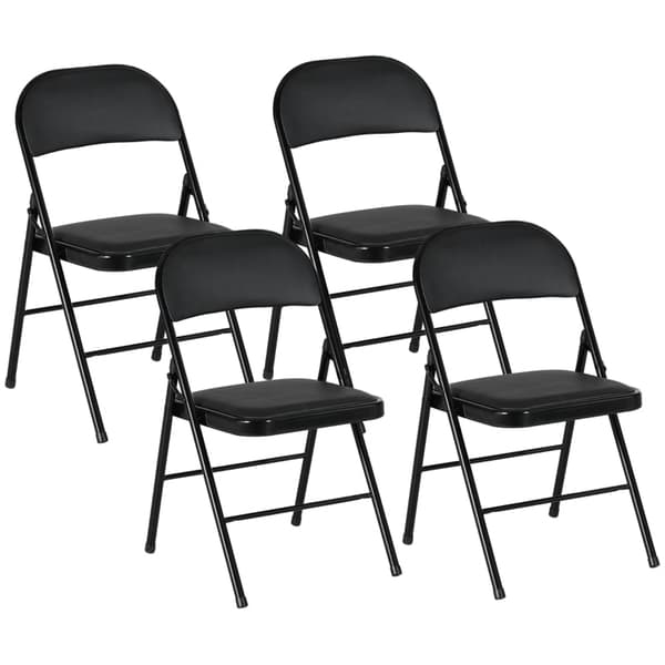 Rootzin kokoontaitettava tuolisarja 4 - metallirunko - Pehmustettu istuin - Tapahtumaistuimet - Helppo säilytys - Tukeva muotoilu - 45 cm x 46 cm x 78