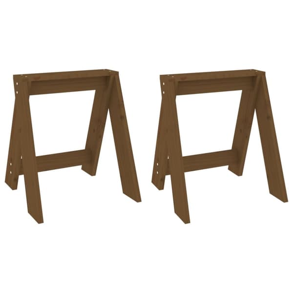 Pallar 2 st honungsbrun 40x40x45 cm massiv furu