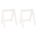 Miniatyrbild 2 av 2: Pallar 2 st vit 40x40x45 cm massiv furu