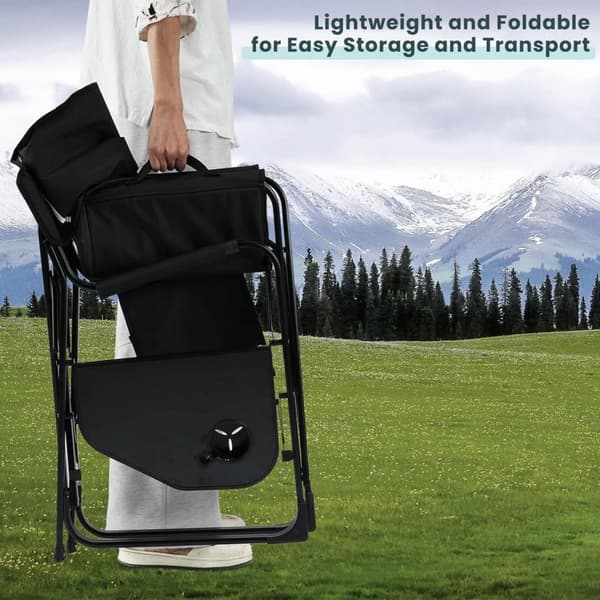 Rootz hopfällbar campingstol - Beach Relaxing Chair - Portabel terrassstol - Oxford-tyg - 61cm x 88cm x 51,5cm