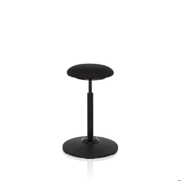 Stå- och sittstol - hjh OFFICE - BALANCE SIT - Svart - Tyger
