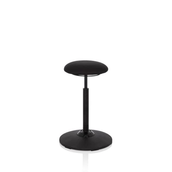 Stå- och sittstol - hjh OFFICE - BALANCE SIT - Svart - Tyger