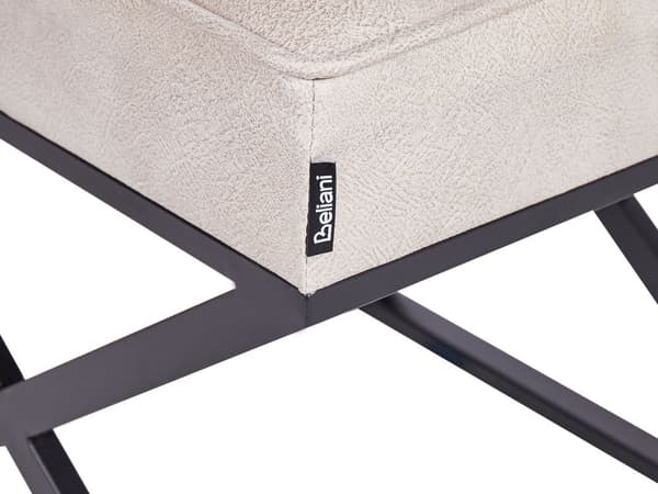Krakk Beige Imitert skinn Svarte metallben Moderne og retro stil Stue Soverom
