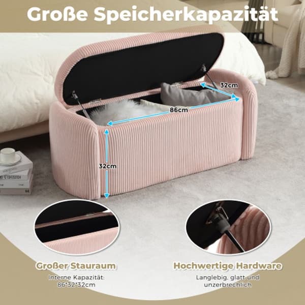 Förvaringspall,Sängpall i sammet, Sits, Vardagsrum, Entré, Sovrum, Flerfunktionspall, Rosa