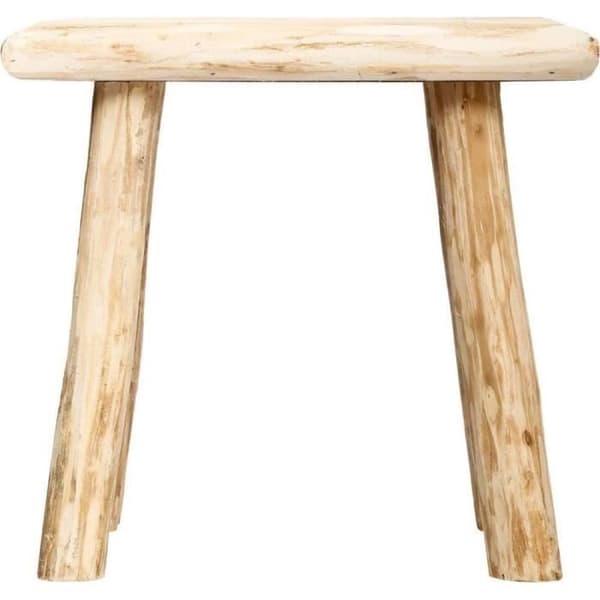 Atmosphera Pouf Taburett - Ren Naturstil - Färg Brutfuru[4629]