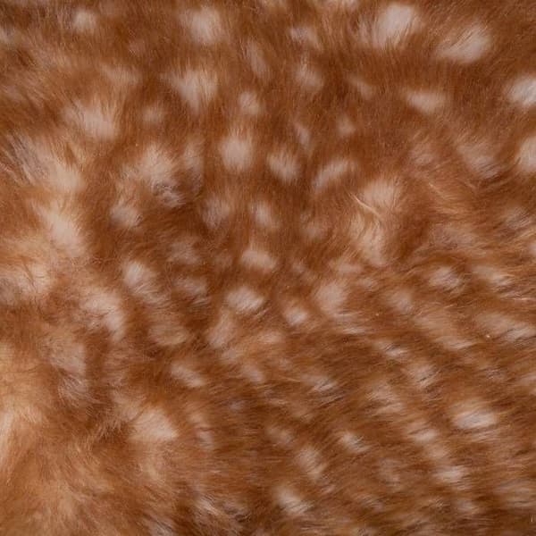 Barnstol - Atmosphera - Trä- och brun pälsshorn - H 38 cm - D 27 cm - Max 50 kg