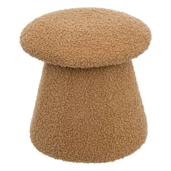 Pouf bouclette barn Zopi brun D27cm - Atmosphera inredningsskapare - Brun