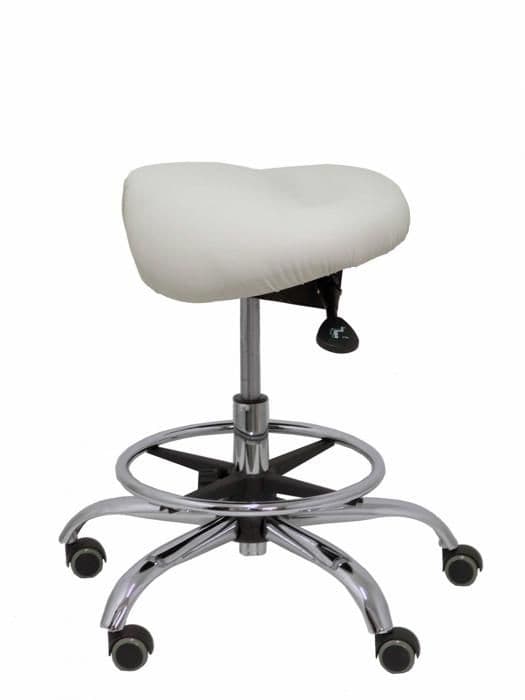 Klinikpall - PIQUERAS Y CRESPO - Modell Ergo - Ergonomisk - Höjdjusterbar - Ljusgrå