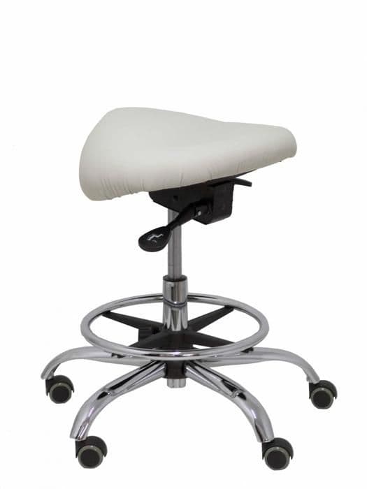 Klinikpall - PIQUERAS Y CRESPO - Modell Ergo - Ergonomisk - Höjdjusterbar - Ljusgrå