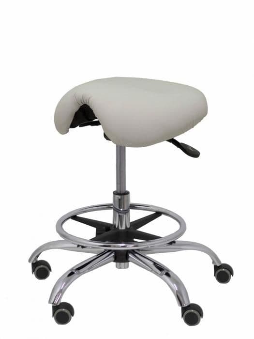 Klinikpall - PIQUERAS Y CRESPO - Modell Ergo - Ergonomisk - Höjdjusterbar - Ljusgrå